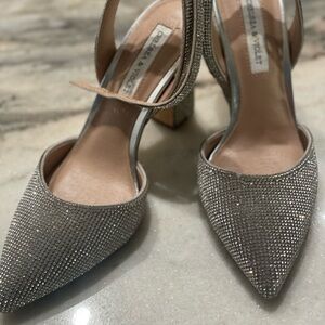 Chelsea & Violet Sparkling Silver Heels